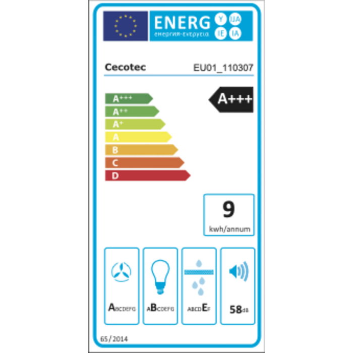 Cecotec Flux DT 904400 Hotte standard Noir Acier 90 cm Cecotec Flux DT 904400 Hotte standard Noir Acier 90 cm