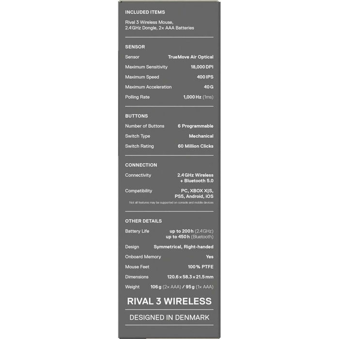 Souris SteelSeries 62526 Eau 18000 dpi Souris SteelSeries 62526 Eau 18000 dpi