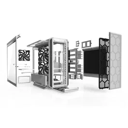 Be Quiet! Boîtier PC Silent Base 802 Window White (BGW40) - Boîtier PC silencieux avec verre trempé, contrôleur ventilateur, USB-C 3.2, 3 ventilateurs Pure Wings 2