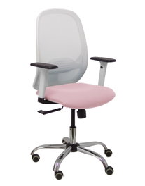 PIQUERAS Y CRESPO Chaise de Bureau Cilanco Synchro Rose et Blanc