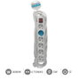 GSC Evolution Multiprise Série Standard 6 prises avec interrupteur, 5m, Blanc