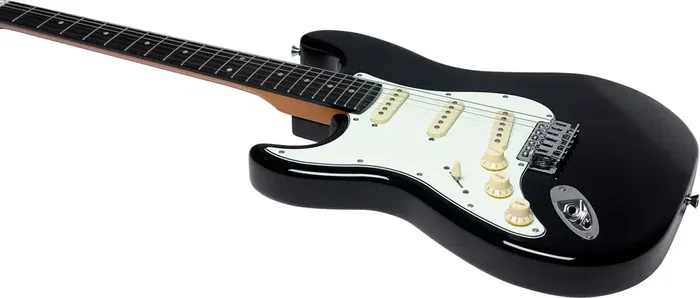 EKO Guitare Électrique Starter ST300 Type Strat Noire Pour Gauchers