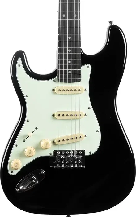 EKO Guitare Électrique Starter ST300 Type Strat Noire Pour Gauchers