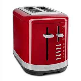 Kitchenaid 5KMT2109 EER Tostadora - Tostadora para 2 Rebanadas con Ranuras Extraanchas, 7 Niveles de Toste, Color Rojo