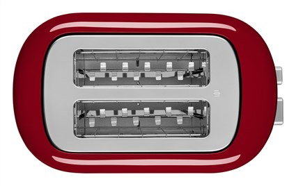 Kitchenaid 5KMT2109 EER Tostadora - Tostadora para 2 Rebanadas con Ranuras Extraanchas, 7 Niveles de Toste, Color Rojo