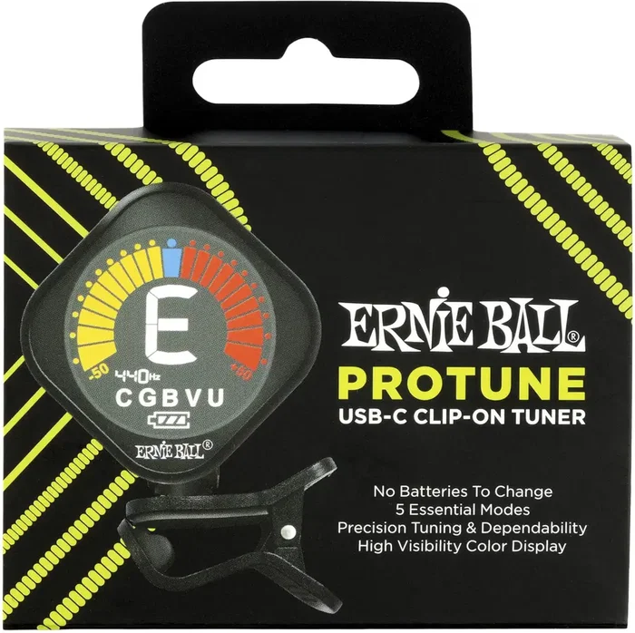 Ernieball ProTune USB-C Afinateur Chromatique à Pince P09627