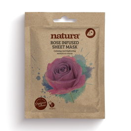 Natura Masque en tissu infusé à la rose 22ml