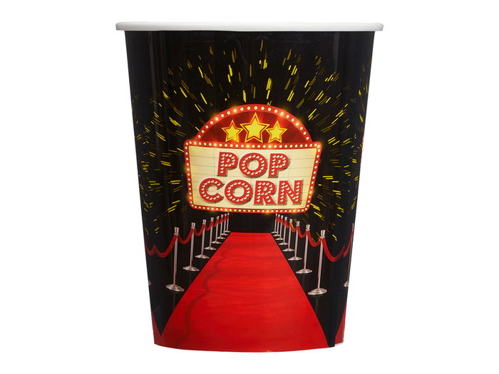 Leknes Cubo Popcorn Hollywood 2L 15x18x15 cm Plastique Noir Rouge Blanc (Set de 36)