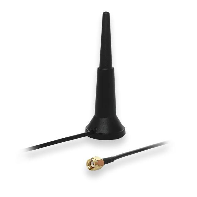 Teltonika Networks Antenne magnétique dual band SMA pour Wi-Fi 2.4/5 GHz, 2400 - 2483.5 / 5150 - 5905 MHz, câble RG174 1500 mm, connecteur RP-SMA Teltonika Networks Antenne magnétique dual band SMA pour Wi-Fi 2.4/5 GHz, 2400 - 2483.5 / 5150 - 5905 MHz, câble RG174 1500 mm, connecteur RP-SMA