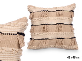 GIFTDECOR Coussin à paillettes Beige 45x45 cm