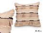 Giftdecor Coussin à Paillettes Beige 45x45 cm en Coton et Polyester (Set de 6)