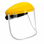 WOLFPACK LINEA PROFESIONAL Protège-visage en Polycarbonate Transparent avec Harnais, Jaune