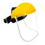 WOLFPACK LINEA PROFESIONAL Protège-visage en Polycarbonate Transparent avec Harnais, Jaune