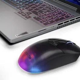 Lenovo Legion M410 Souris Gaming sans fil 2.4 GHz et filaire, 16000 DPI, rétroéclairage RGB, 6 boutons programmables