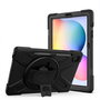 eSTUFF - Étui Coque de Protection Anti-Choc Full Body Defender CHICAGO avec Protecteur d'Écran Intégré pour Galaxy Tab S6 Lite 2024/2022/2020 - Noir, Support Inclinable et Sangle