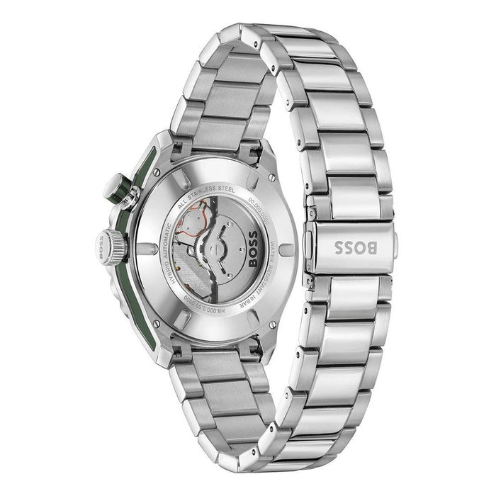 Boss 1514178 - Montre Homme Cinétique Acier Gris et Cadran Vert