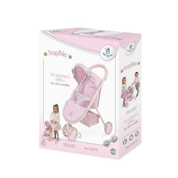 Decuevas - Chaise roulante Sophie à 3 roues pour poupées jusqu'à 50 cm