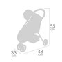 Decuevas - Chaise roulante Sophie à 3 roues pour poupées jusqu'à 50 cm