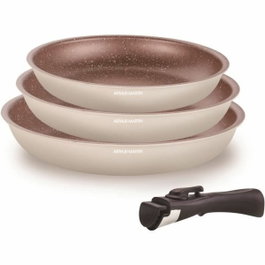Arthur Martin Set de 3 poêles avec poignée amovible (20-24-28 cm)