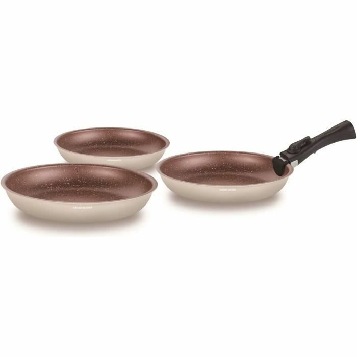 Arthur Martin Set de 3 poêles avec poignée amovible (20-24-28 cm) Arthur Martin Set de 3 poêles avec poignée amovible (20-24-28 cm)
