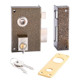 CVL Serrure en applique 156-BR/1-70 Droite avec cylindre rond