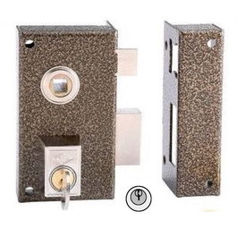 CVL 156/Br Serrure en applique 70 droite peinte, entrée 45 mm, avec cylindre rond