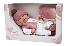 Muñecas Arias EL04684 Barbie Poupée Elegance 45 cm Rose avec Sac à Dos - Poupée de Poids