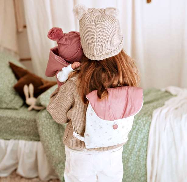 Muñecas Arias EL04684 Barbie Poupée Elegance 45 cm Rose avec Sac à Dos - Poupée de Poids