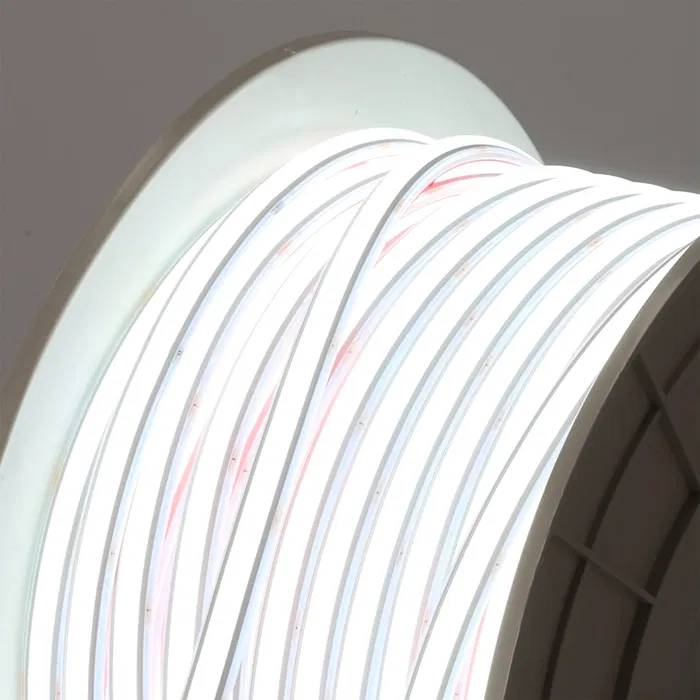 Tira Flexible LED 12W/M 230VAC 286LEDs/M SMD2025 1800Lm/M IP65 3000K 50 Metros Tira Flexible LED 12W/M 230VAC 286LEDs/M SMD2025 1800Lm/M IP65 3000K 50 Metros