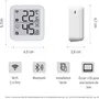 Konyks Termo 2 - Thermomètre et Hygromètre Intérieur WiFi - Détecteur de Température et Humidité avec Grand Écran - Blanc - Connectivité Bluetooth et Notifications Smartphone