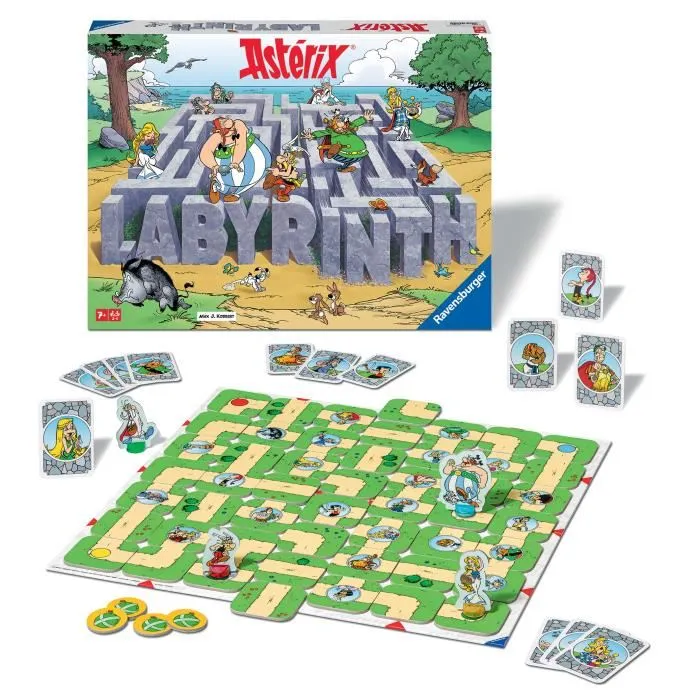 Ravensburger - Labyrinthe Astérix, Jeu de Société de Plateau Classique, Enfant et Famille, 2 à 4 Joueurs, À Partir de 7 Ans, 27350