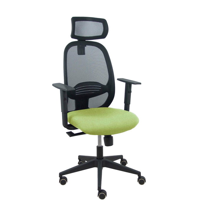 Piqueras y Crespo Chaise de bureau Cilanco, mécanisme synchrone, Vert olive et Noir