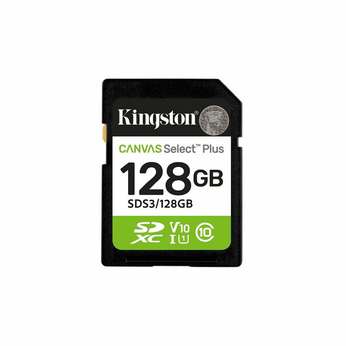 Carte Mémoire Micro SD avec Adaptateur Kingston Canvas Select Plus Gen3 128 GB