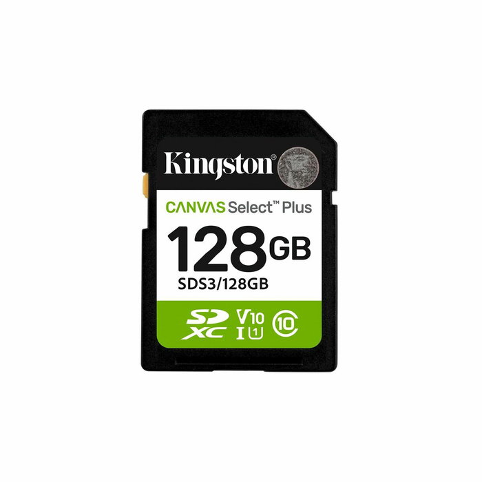 Carte Mémoire Micro SD avec Adaptateur Kingston Canvas Select Plus Gen3 128 GB