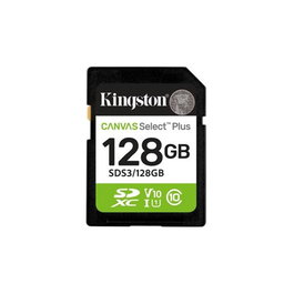 Kingston Canvas Select Plus Gen3 SDXC 128GB Classe 10 U1 V10 Carte Mémoire