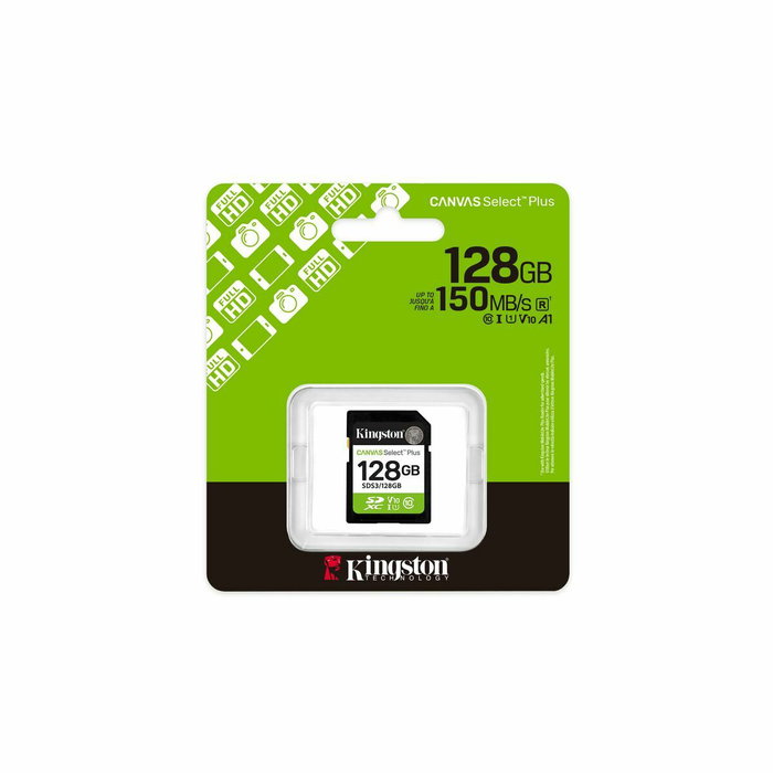Carte Mémoire Micro SD avec Adaptateur Kingston Canvas Select Plus Gen3 128 GB