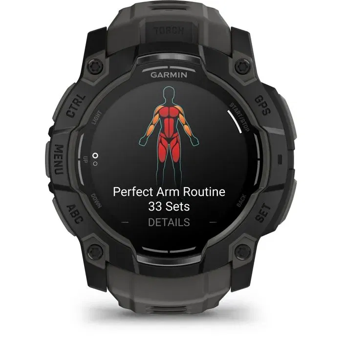Garmin Instinct 3 Montre connectée 50mm - Réf. 010-03020-00 - Gris foncé - Taille L