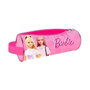 Toybags - Porte-tout rond Barbie pour enfant - Boîte à bijoux ou rangement - Textile - Dimensions : 8 x 22 x 8 cm - Langue : espagnol