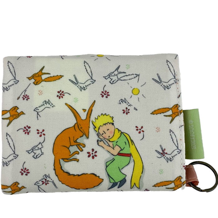 CYP BRANDS Portefeuille Le Petit Prince en Cuir avec Porte-monnaie, Compartiments à Fermeture Éclair, Fermoirs Métalliques et Anneau de Porte-clés - 13 x marking10 cm