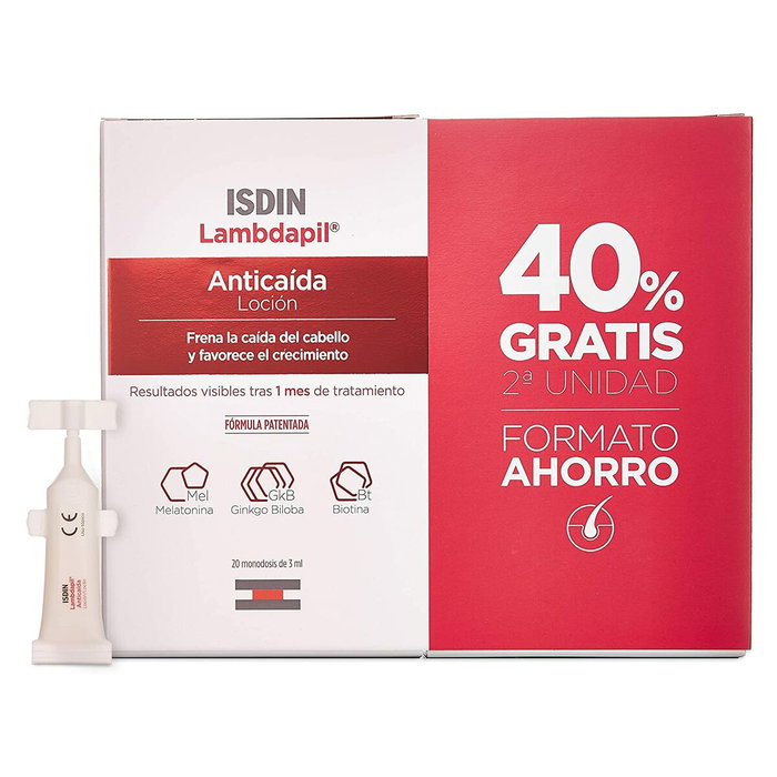 Isdin Lambdapil Duo de Lotions Anti-chute Monodoses 40 Unités Isdin Lambdapil Duo de Lotions Anti-chute Monodoses 40 Unités