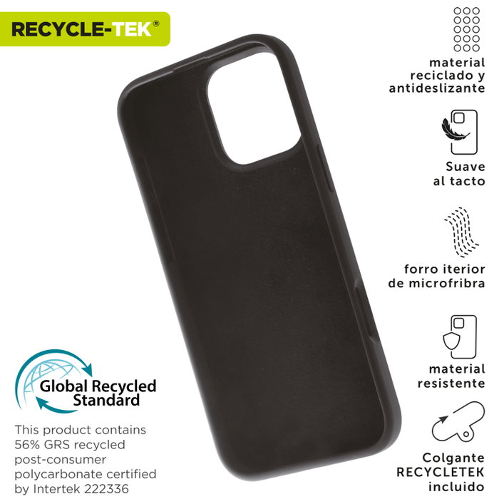 Muvit Recycletek Liquid Silicone Coque de Protection pour Apple - Écologique, Antidérapante, Anti-traces