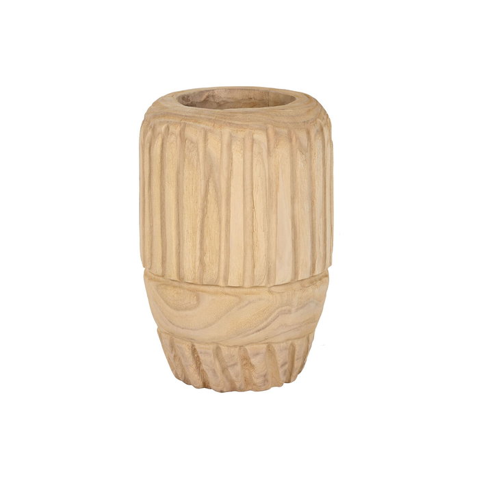 Home ESPRIT Vase Esprit Naturel en Bois de Paulownia 29 x 29 x 42 cm Home ESPRIT Vase Esprit Naturel en Bois de Paulownia 29 x 29 x 42 cm