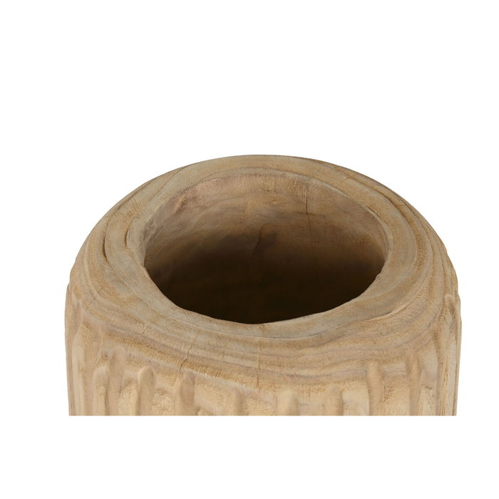 Home ESPRIT Vase Esprit Naturel en Bois de Paulownia 29 x 29 x 42 cm Home ESPRIT Vase Esprit Naturel en Bois de Paulownia 29 x 29 x 42 cm