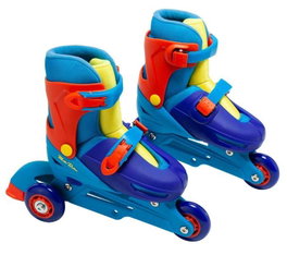 Molto - Patins 2 en 1 ajustables bleus, taille 31-34, 3 roues, pour enfants à partir de 3 ans