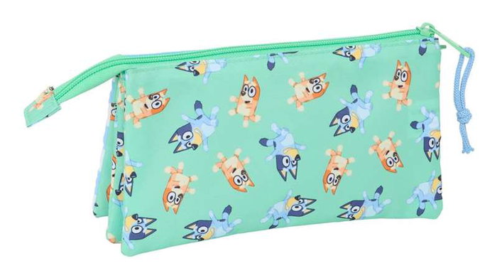 Safta Portatodo triple Bluey "Sisters" - Boîte de rangement pour enfants, 22 x 12 x 3 cm