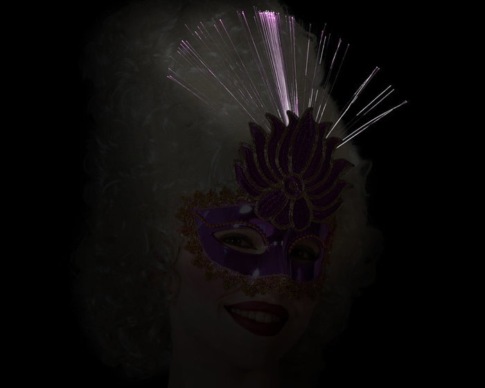 Masque vénitien pour adulte femme, masque carnaval pour femme masque de fête thématique avec brillance métallique et détail de fleur brodée
