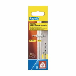 Rapid Chevilles à Expansion Métal pour Cloison Plâtre 18-32mm, Lot de 10