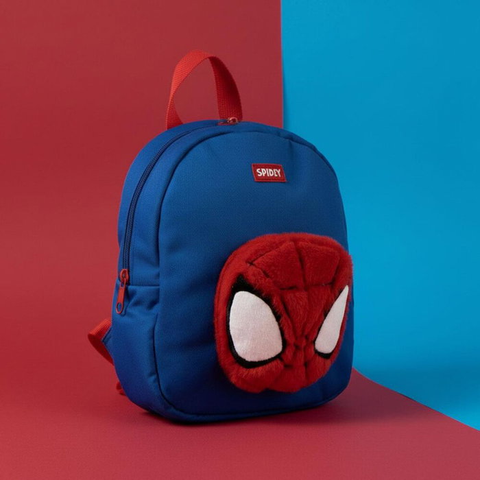 Cerdá Sac à dos de garderie personnage peluche Spidey bleu