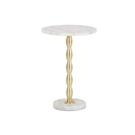 Table d'appoint Home ESPRIT Blanc Doré 41 x 41 x 57 cm