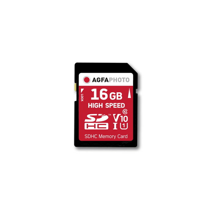 AgfaPhoto Carte SDHC 16 Go Classe 10 UHS-I U1 V10